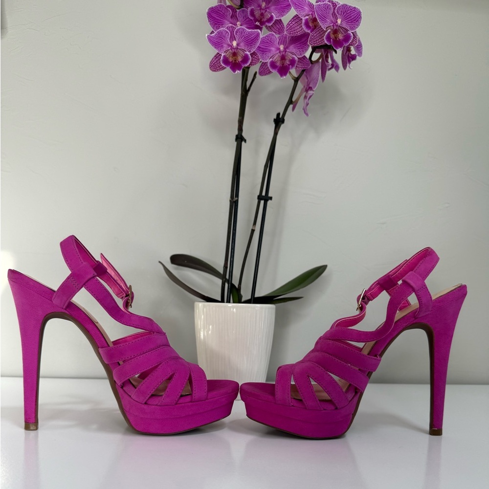 Jessica Simpson Pink Strappy Heels - Picture 4 of 7